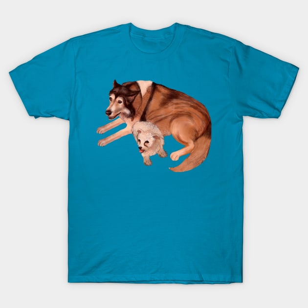 Dog Best Friends T-Shirt by Art by Deborah Camp